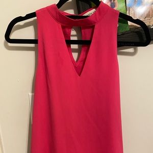 Pants store shirt with cutout